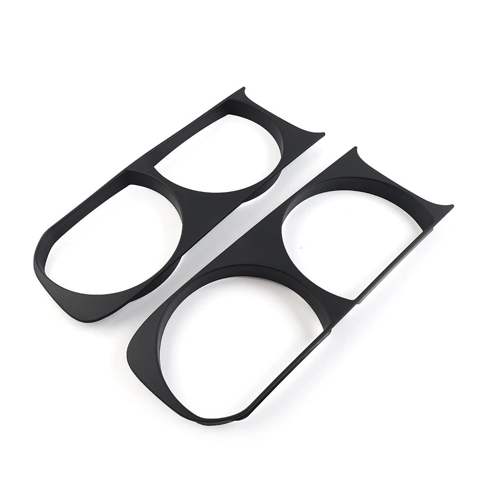 Headlight Headlamp Bezel Frame Trim For Dodge Challenger 2008-2014 Matte Black