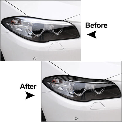 Car Headlight Eyebrows Eyelids Cover Trim For BMW 5 Series F10 Sedan 2014-2016
