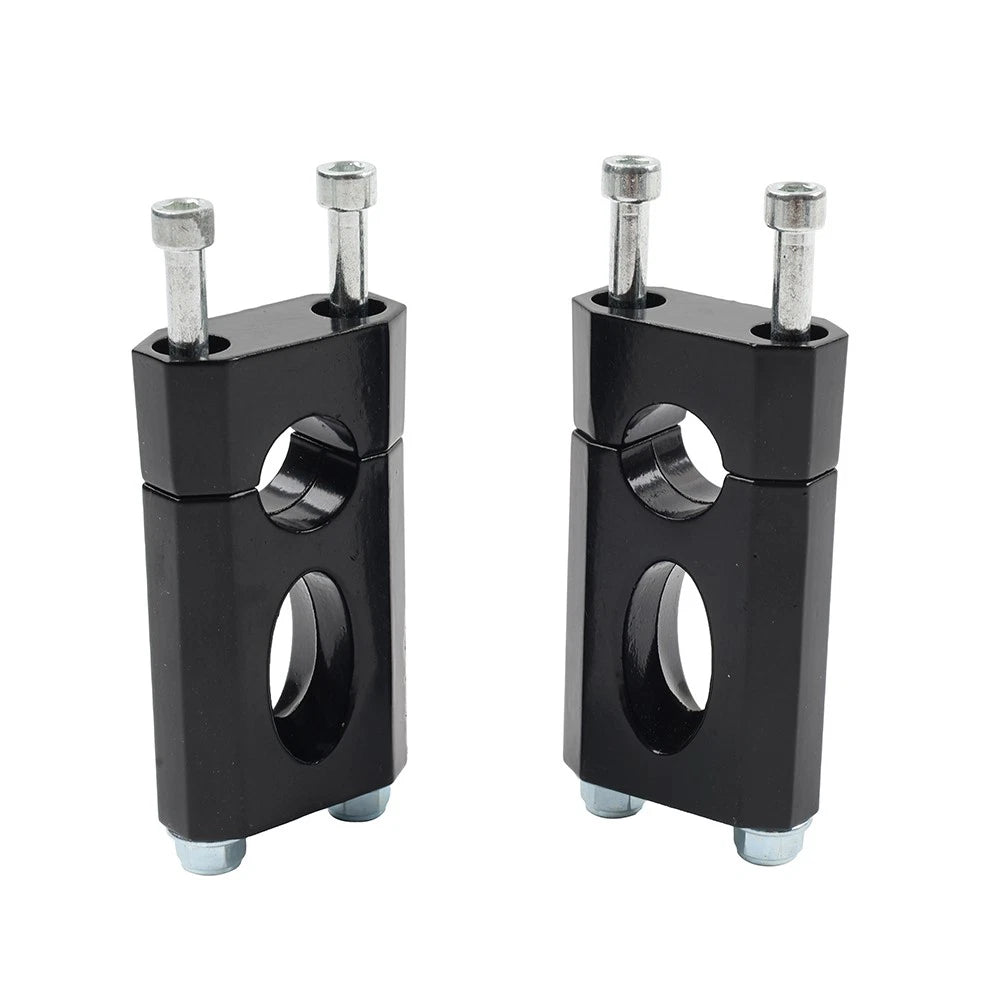 22mm 7/8" Motor HandleBar Mount Clamp Risers For 50-125cc Dirt Pit Bike Black