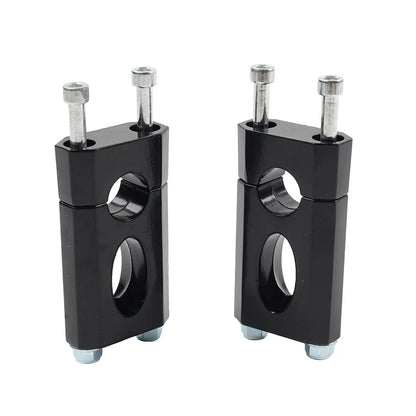 22mm 7/8" Motor HandleBar Mount Clamp Risers For 50-125cc Dirt Pit Bike Black