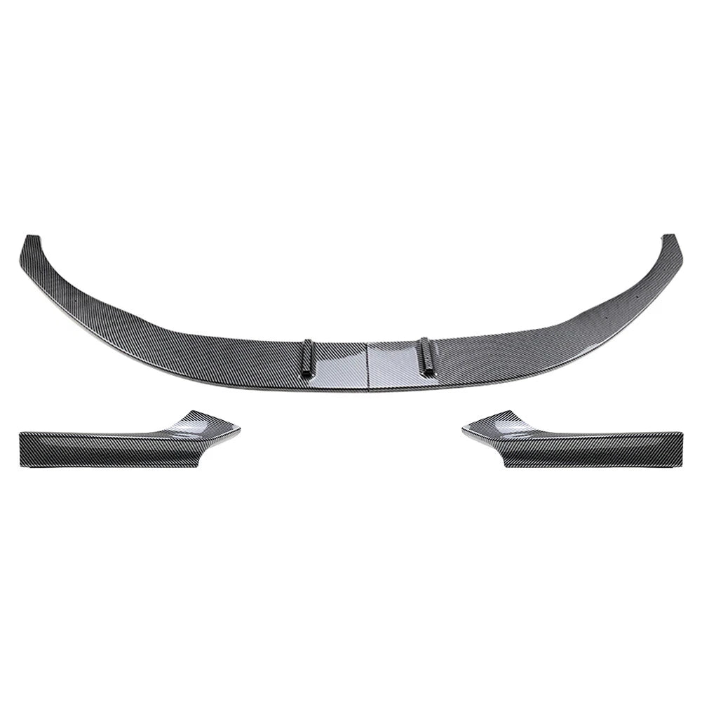 Front Bumper Spoiler Lip+Side Cover Trim Carbon For BMW 2 Series F22 F23 M Sport