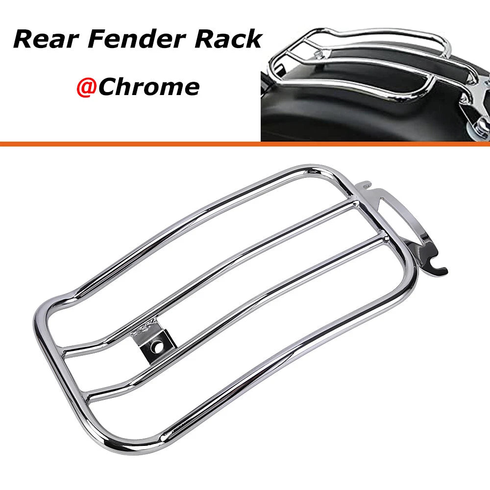 Rear Fender Solo Seat Luggage Rack For Harley Road King Street Glide Tour 97-15