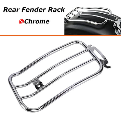 Rear Fender Solo Seat Luggage Rack For Harley Road King Street Glide Tour 97-15