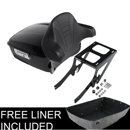 King Trunk Backrest Pad Mount Rack Fit For Harley Heritage Classic 2018-Up 19 20