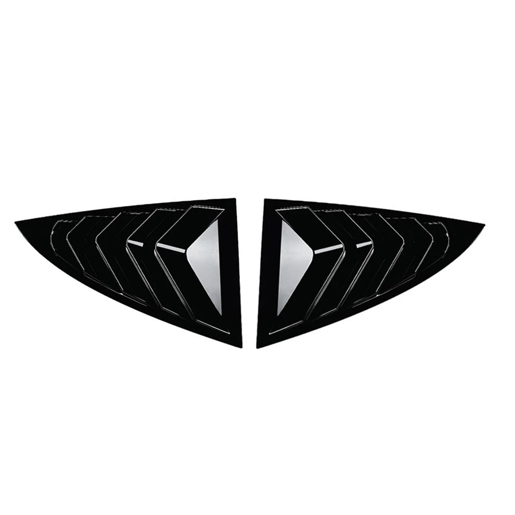 Rear Window Louver Shutter Cover Trim For Tesla Model 3 2024-2025 Glossy Black