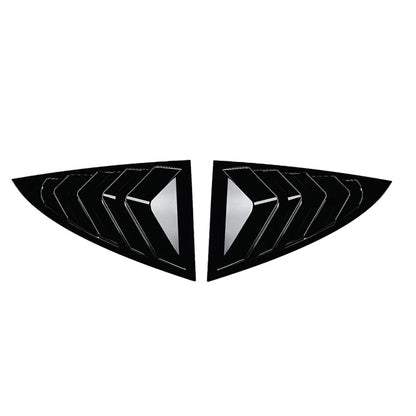 Rear Window Louver Shutter Cover Trim For Tesla Model 3 2024-2025 Glossy Black