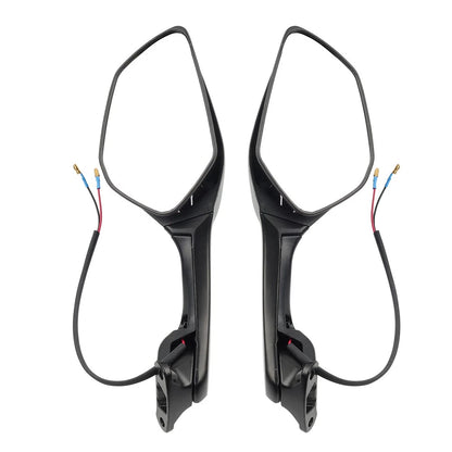 Rear View Mirrors w/ Turn Signals Fit For Kawasaki Ninja ZX10R 2016-2022 2023
