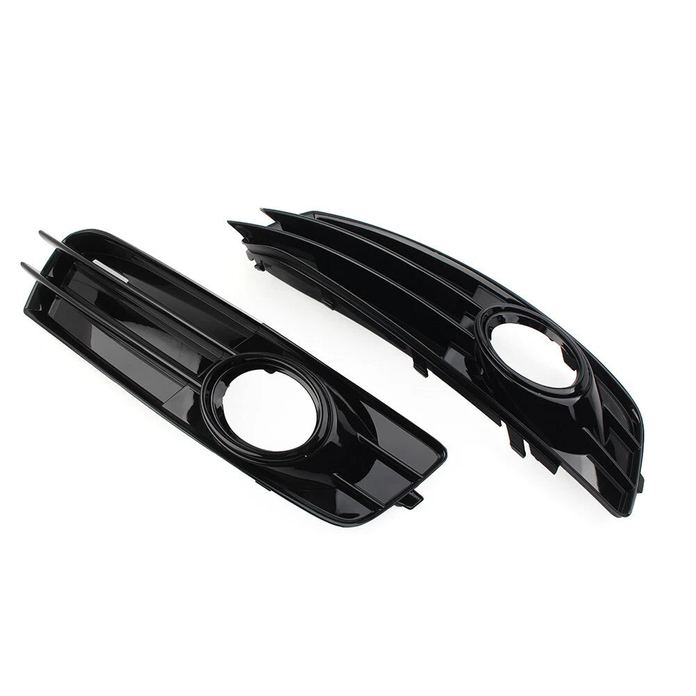 2x Front Bumper Fog Light Grille Cover For Audi A3 8P 2009-2012 Black USA