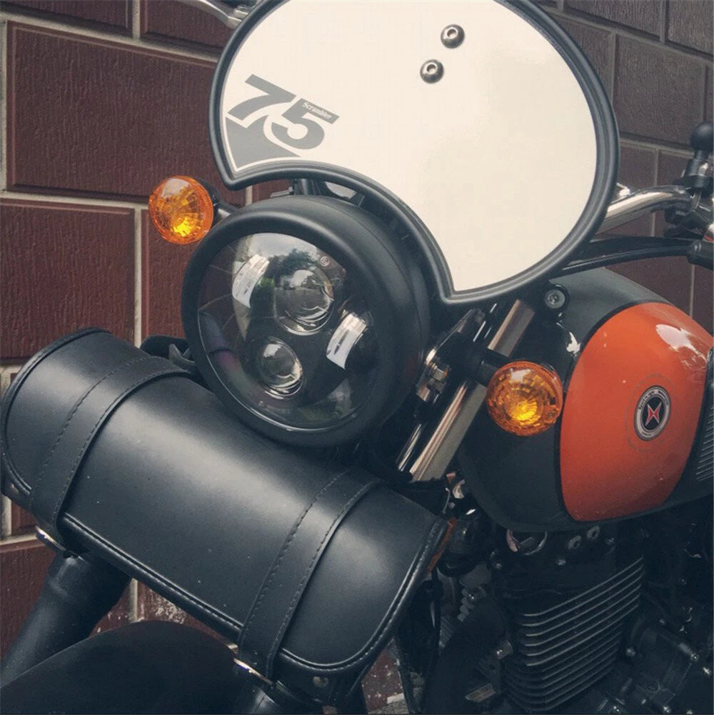 6.5" Inch Motorcycle Headlight LED High/Low Light Headlight For Harley Cafe Race