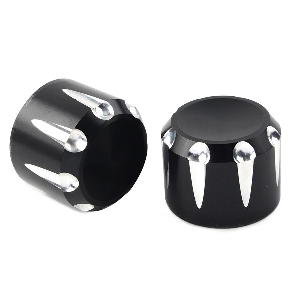 CNC Front Axle Nut Cover Cap Black For Harley Touring Road King Electra Glide US