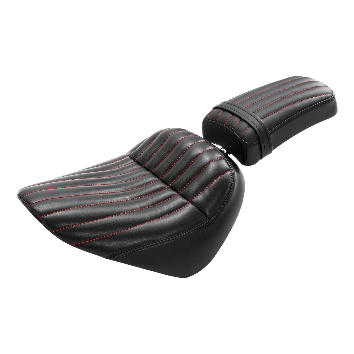 Black Front Driver Rear Passenger Seat Fit For Harley Street Bob FXBB 2018-2024