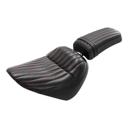 Black Front Driver Rear Passenger Seat Fit For Harley Street Bob FXBB 2018-2024