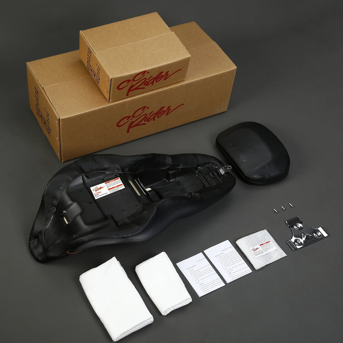 Driver Passenger Seat & Backrest Pad For Harley Touring Road King Glide 09-23 22