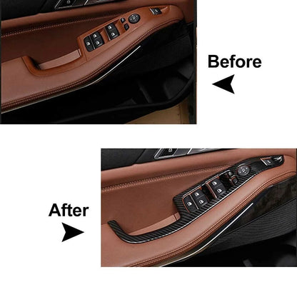 For BMW X5 G05 X7 G07 2019 2020 Interior Window Switch Panel Cover Carbon Fiber