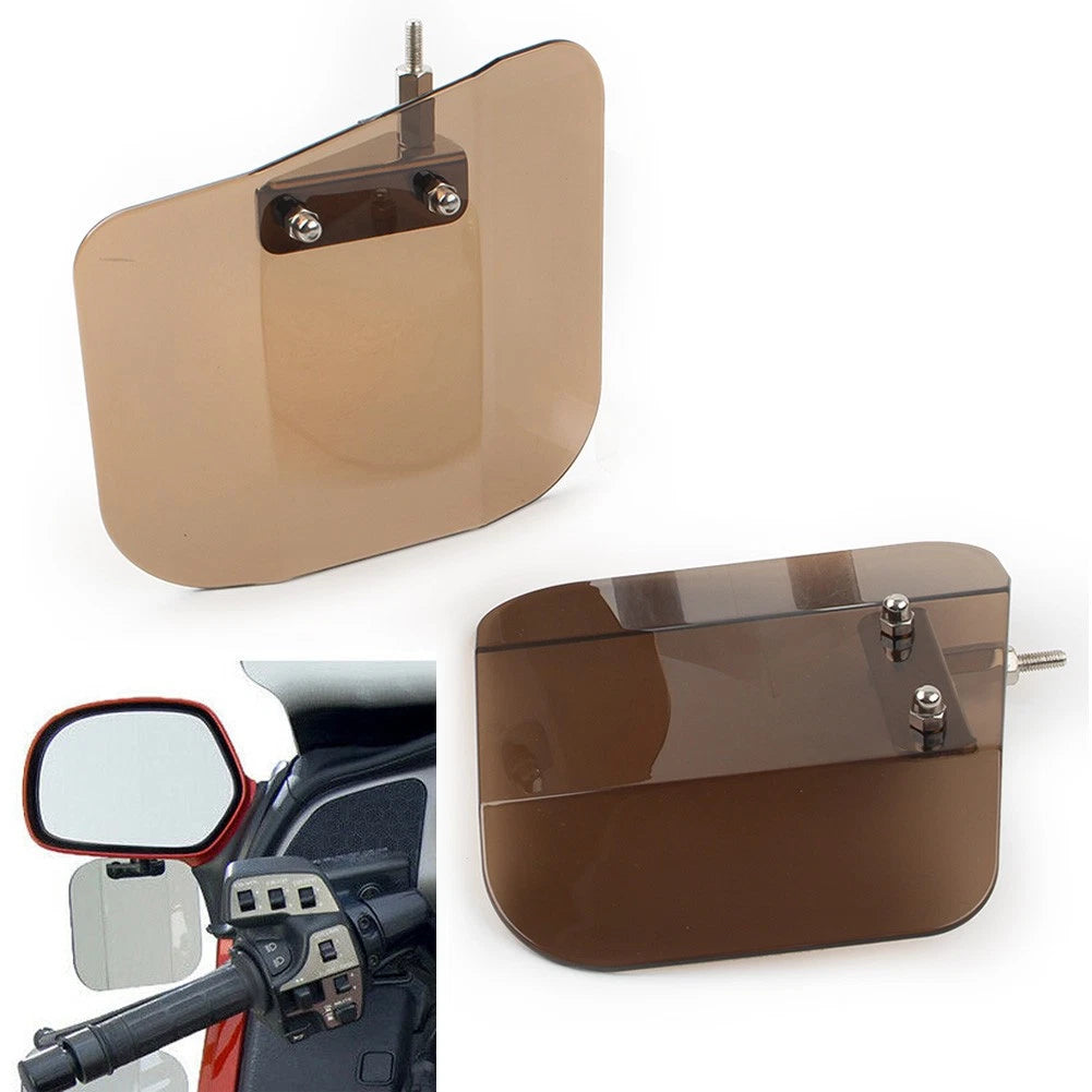 Air Wing Windshield Deflector Mirror Mount For Honda GL1800 F6B Motorcycle Tan