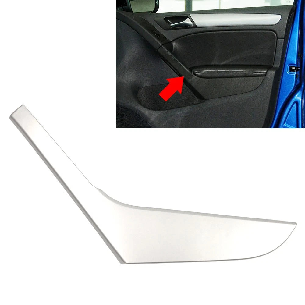 Right Side Inner Door Handle Trim Cover Silver For VW Golf MK6 2009-2013