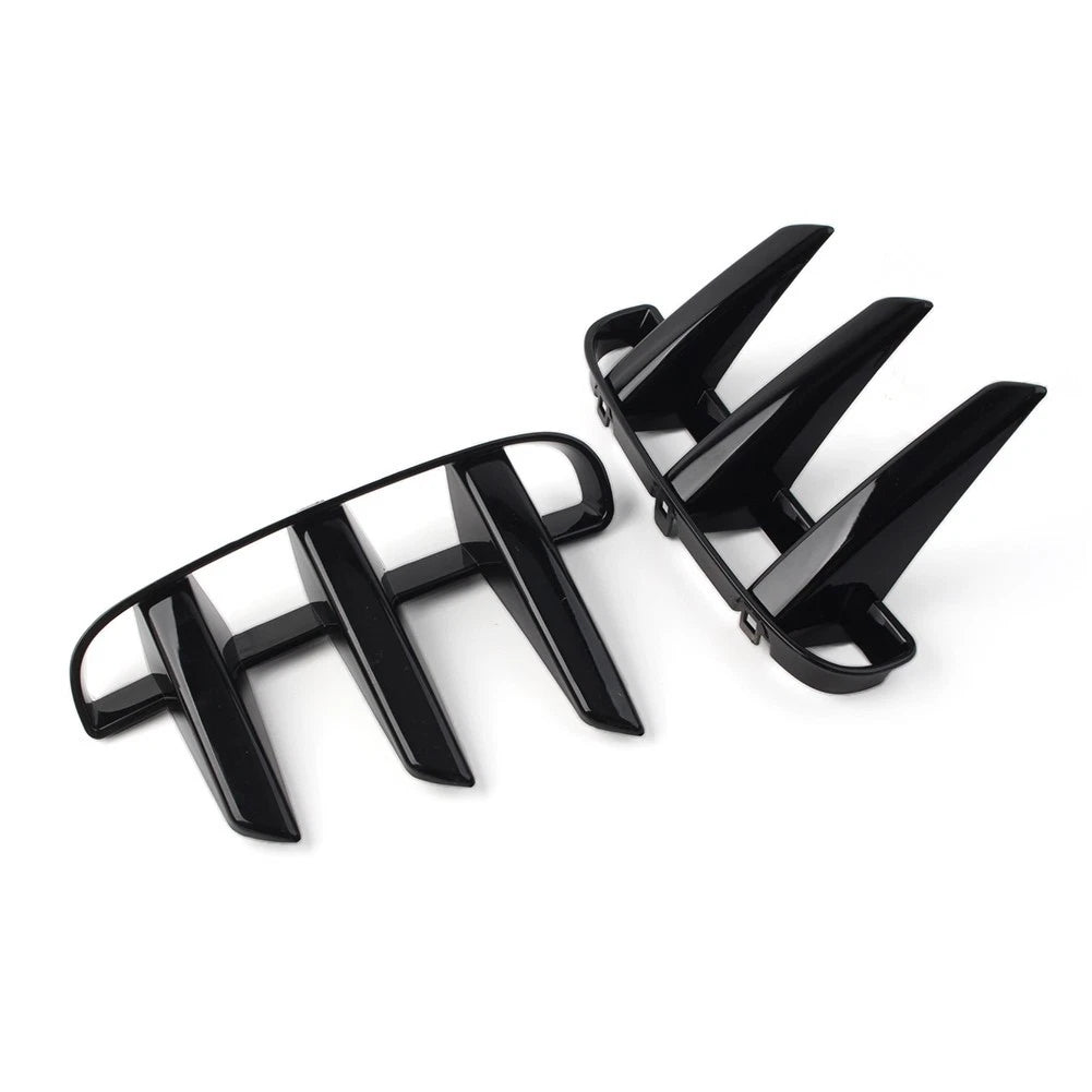 1 Pair Glossy Black Front Bumper Grille Cover For Land Rover Discovery 5 2021-22