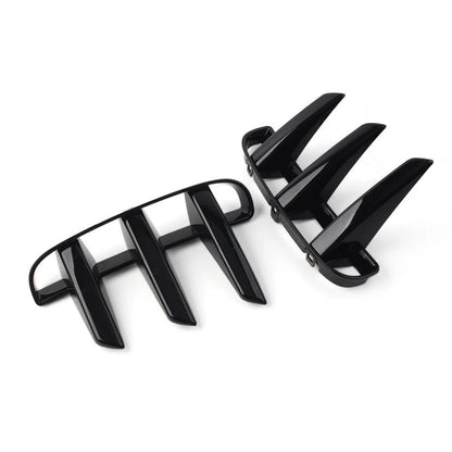 1 Pair Glossy Black Front Bumper Grille Cover For Land Rover Discovery 5 2021-22