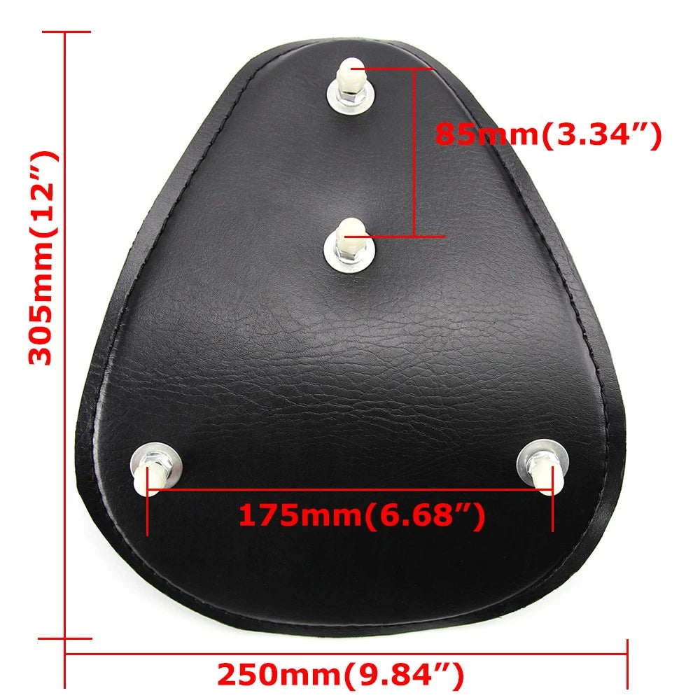 For Harley Softail Bobber Chopper Motorcycle Solo Seat w/ 3" Spring Bracket Kit