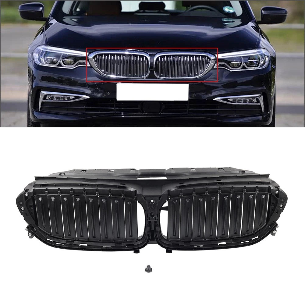 Front Radiator Grille Active Air Shutter For BMW 5 Series G30 G31 2017-2020