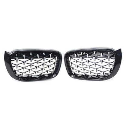 Fit BMW X3 F25 /X4 F26 2014-2017 Diamond Meteor Latest Style Front Kidney Grille