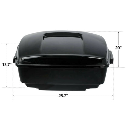 King Pack Trunk Luggag Black Latches For Harley Touring Road King Glide 14-25 24