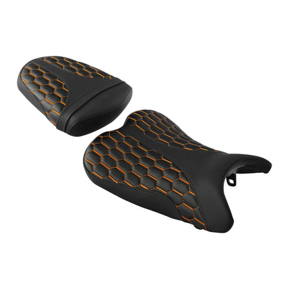 Black Orange Rider Driver & Passenger Seat Fit For Suzuki GSXR600 750 2006-07 US