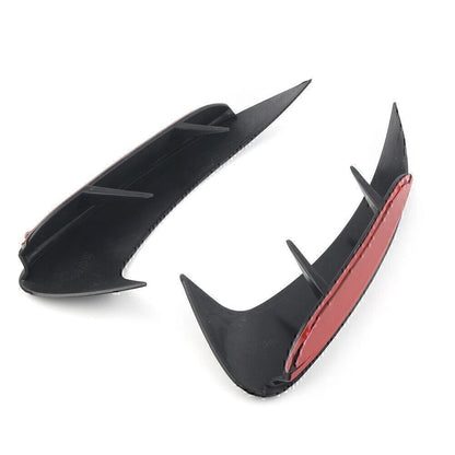 ABS Rear Bumper Fins Trim Canards Splitter For Benz A Class W177 Sport 2019+ Blk