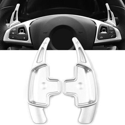 Steering Wheel Paddle Shifter Extension Silver for Mercedes-Benz A B C E CLA GLC