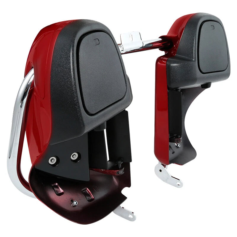 Red Lower Vented Fairing & Engine Guard Bar For Harley Davidson Touring 97-08 99