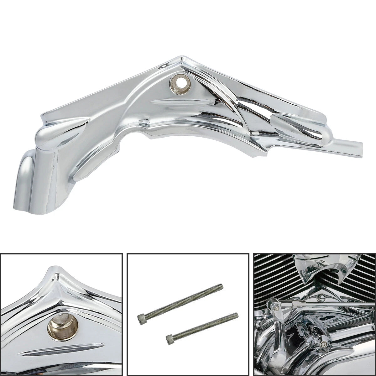 Chrome Cylinder Base Side Cover Fit For Harley Touring Road King Glide 2007-2016