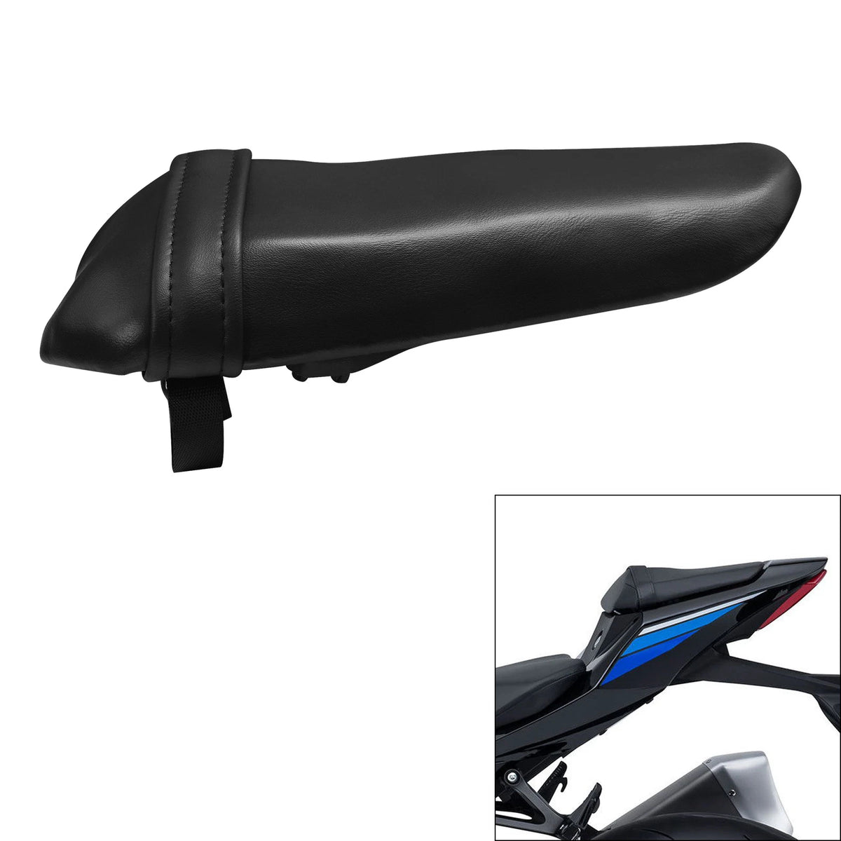 Rear Pillion Passenger Seat Cushion Fit For Suzuki GSXR1000 2017-2024 2023 Black