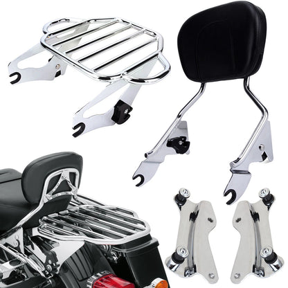 Sissy Bar Backrest / 4 Point Docking / Luggage Rack For Harley Touring 2014-2022