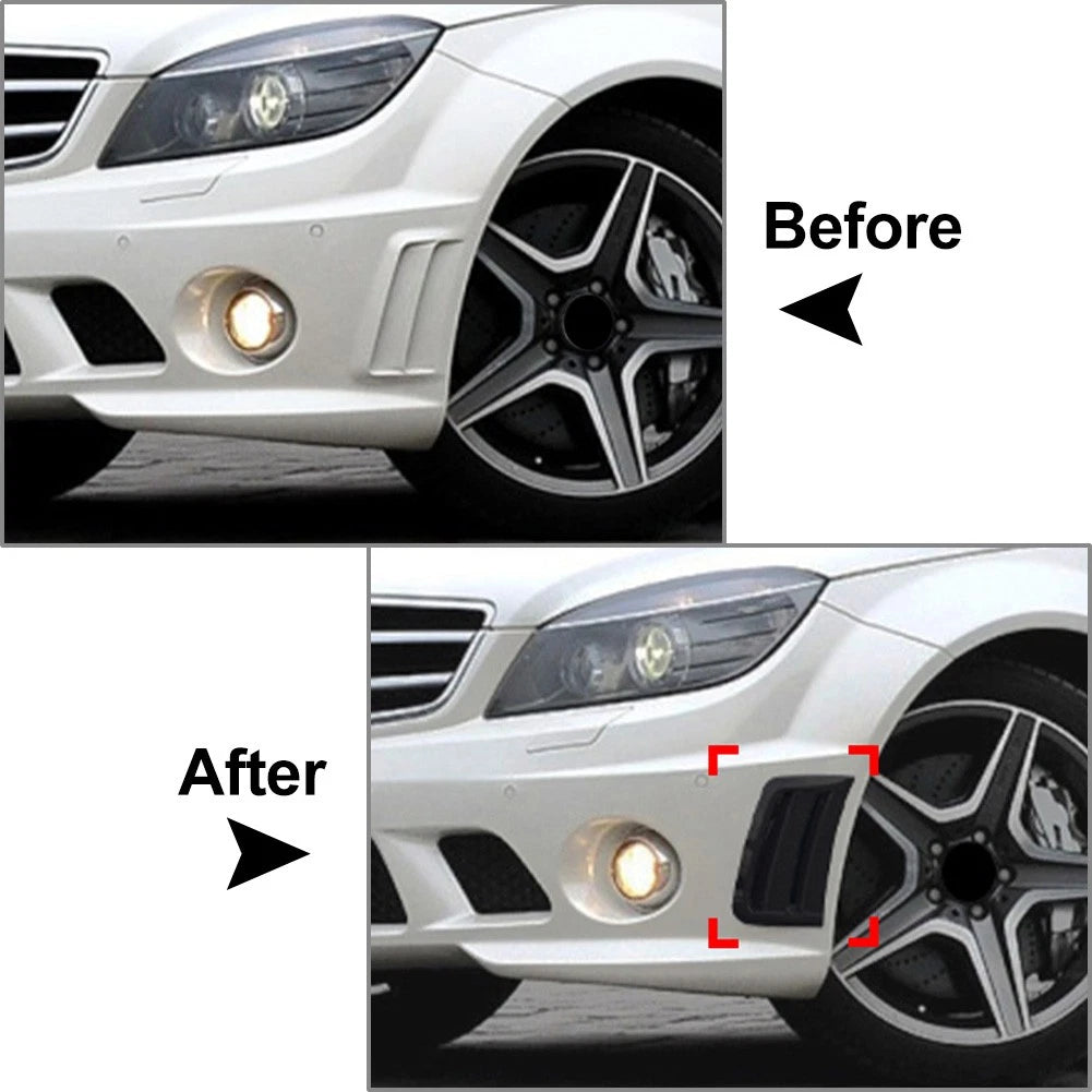 Front Side Air Vent Spoiler For Mercedes Benz C Class W204 S204 C63 2007-2010