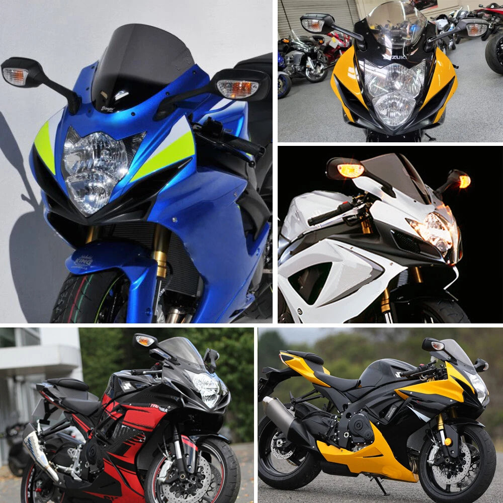 Rearview Mirrors w/ LED Turn Signal For Suzuki GSXR 1000 GSXR600 GSX-R 750 06-15