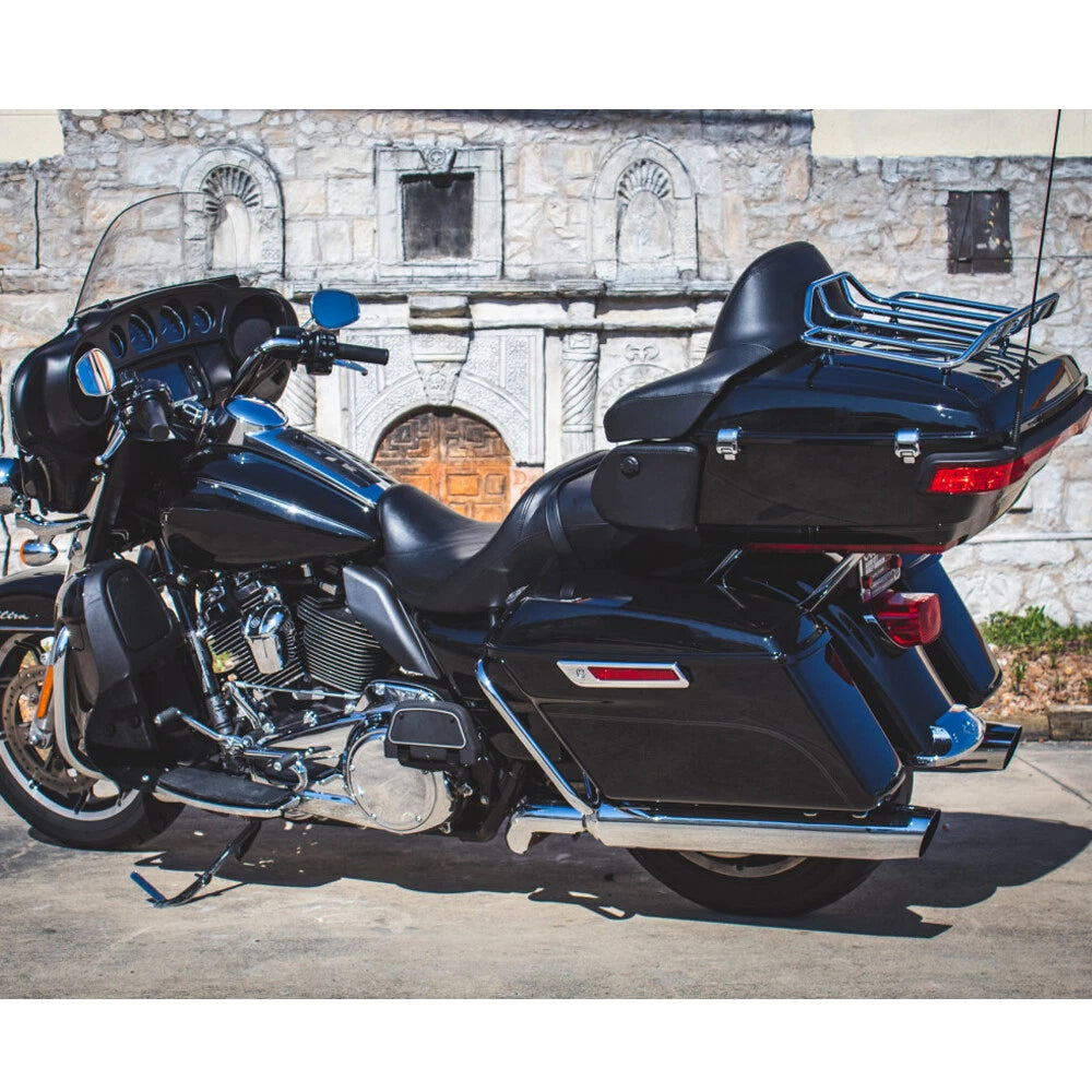 Tour Trunk Pak Pack Top luggage Rack Rail For Harley Road King Street Glide