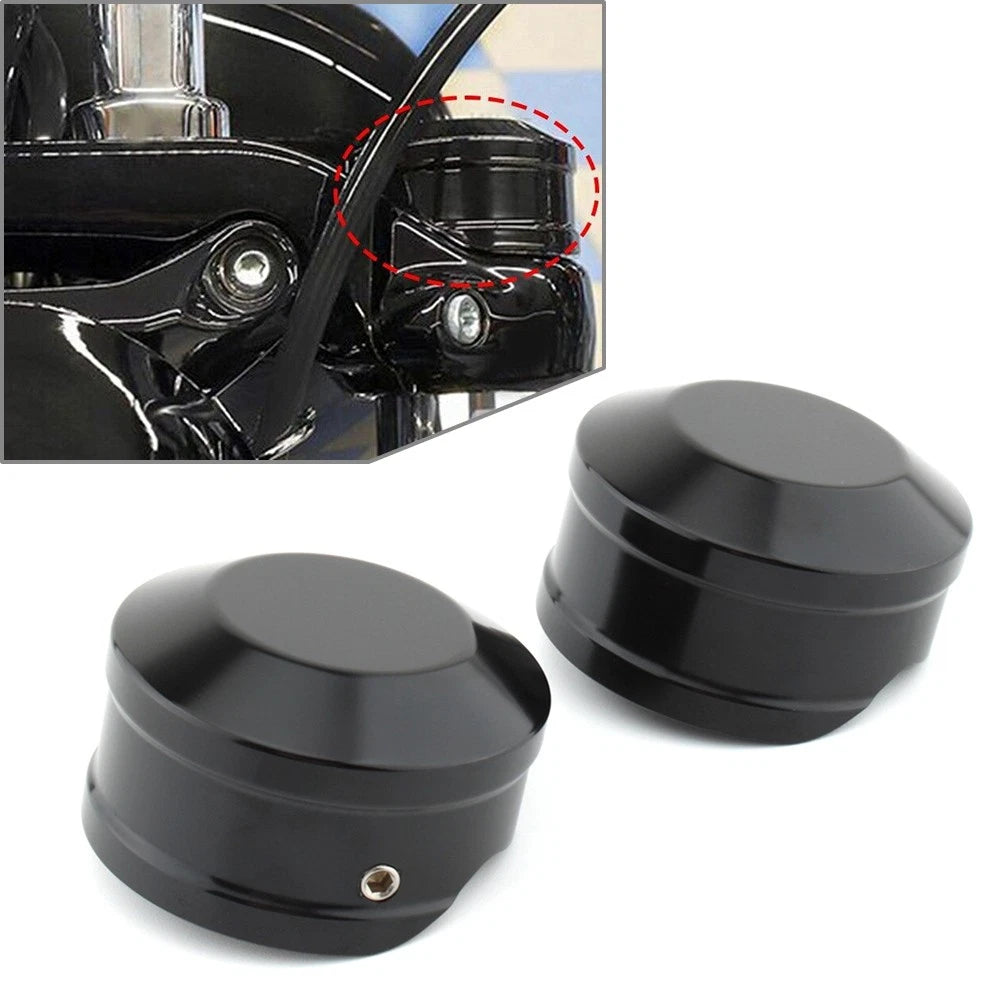 Black Upper Fork Stem Nut Cap For Harley Softail Breakout FXBR FXBRS 18-23 US