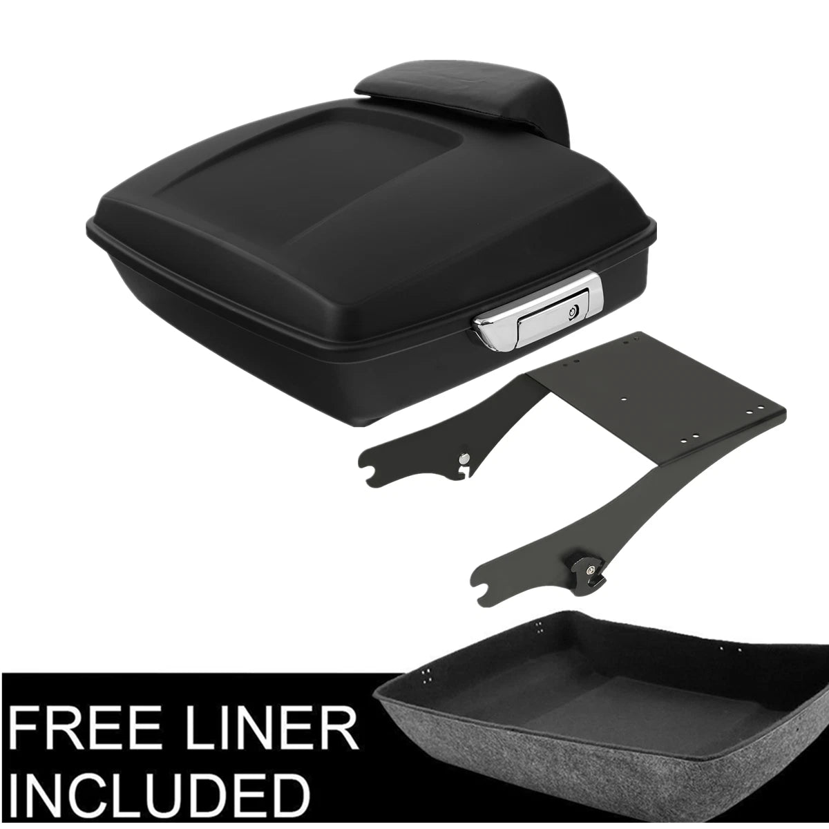 Chopped Trunk Pad Mount Rack Fit For Harley Touring Street Road Glide 1997-08 99