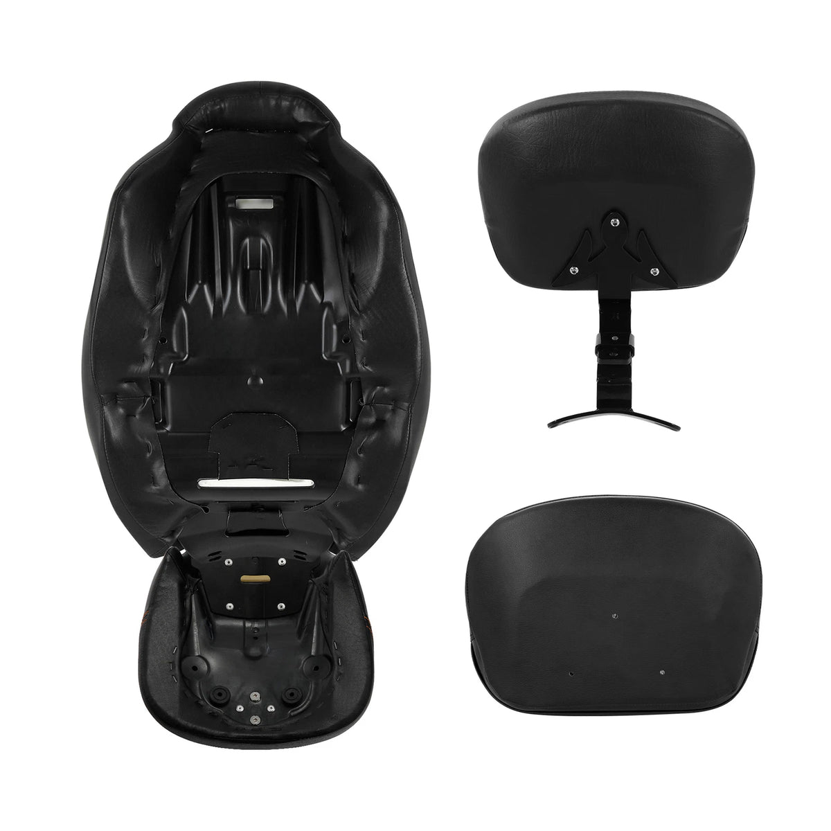 Driver & Passenger Seats Backrest Fit For Harley Electra Glide 2009-23 Black Red