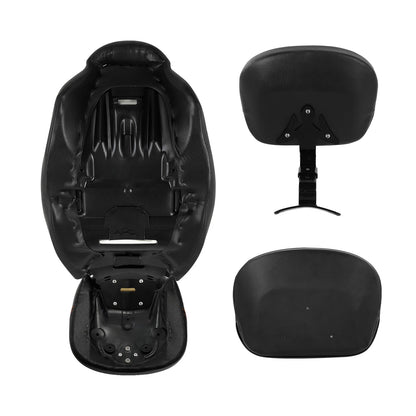 Driver & Passenger Seats Backrest Fit For Harley Electra Glide 2009-23 Black Red