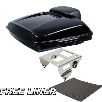 Razor Trunk Backrest Solo Mount Rack Fit For Harley Street Road Glide King 14-Up
