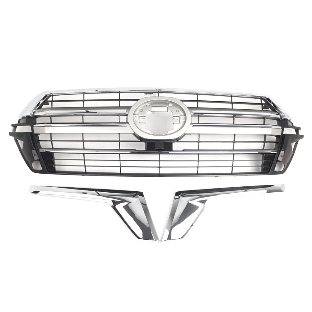 Front Bumper Center Grille Set For Toyota Land Cruiser LC200 2016-2021