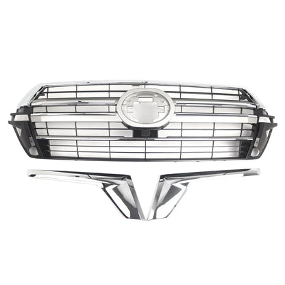 Front Bumper Center Grille Set For Toyota Land Cruiser LC200 2016-2021