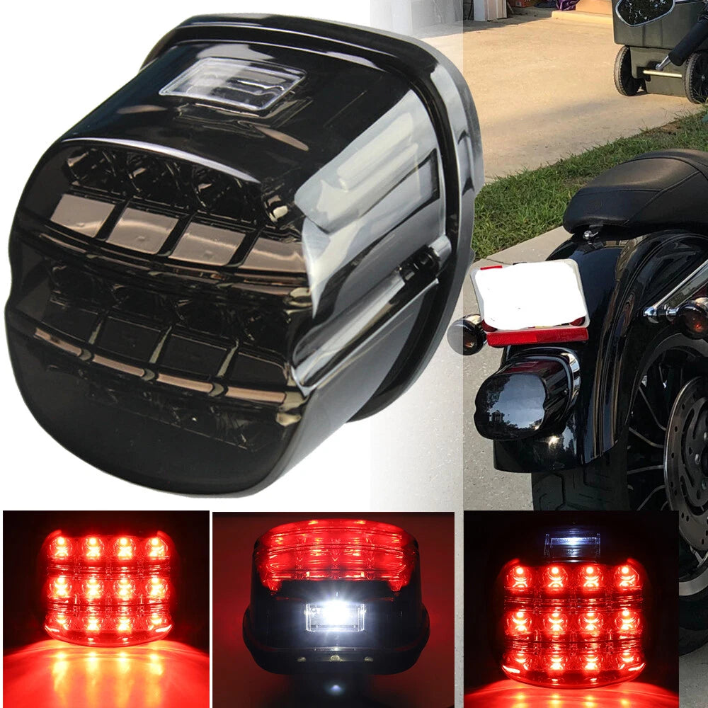 LED Tail Light Smoke Lens Brake Rear Lamp Fit for Harley Softail Touring 1999-19