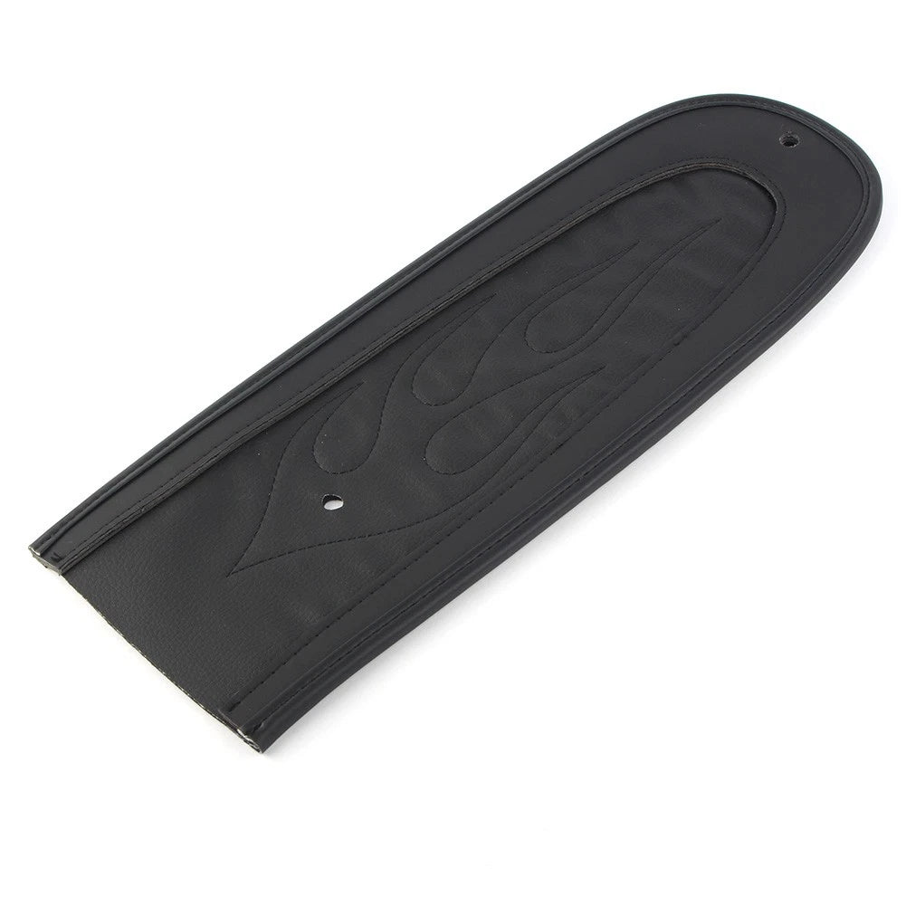 Flame Stitch Leather Rear Fender Bib For Harley Dyna 2006-2017 Motorcycle Black