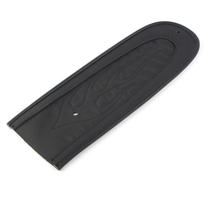 Flame Stitch Leather Rear Fender Bib For Harley Dyna 2006-2017 Motorcycle Black
