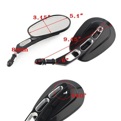 Rearview Side Mirror Gloss Black for Sportster 883 Softail Touring Dyna
