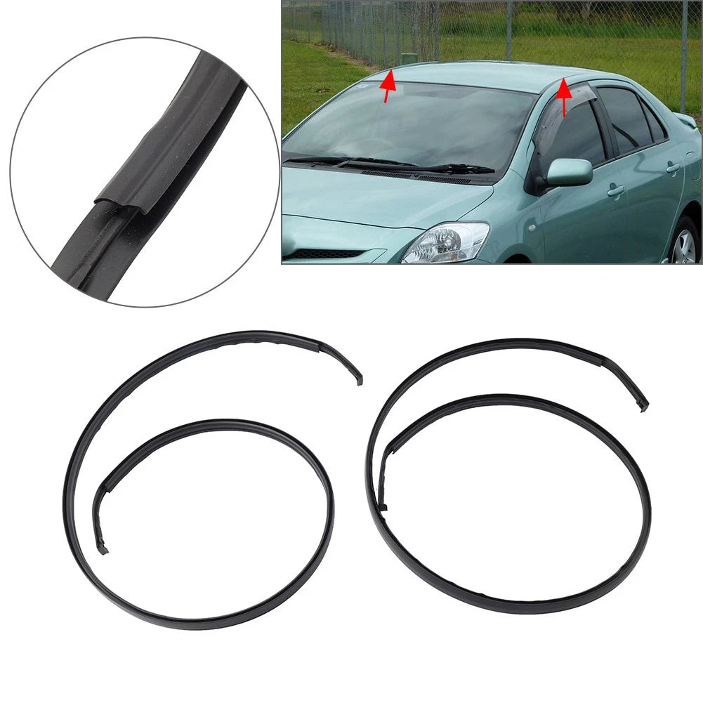 2pcs Roof Drip Molding Weather Strip Fits For Toyota Yaris Sedan 2007-2011