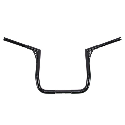 Black 16" Rise 1 1/4" Ape Hangers Bars Handlebar For Harley Electra Street Glide