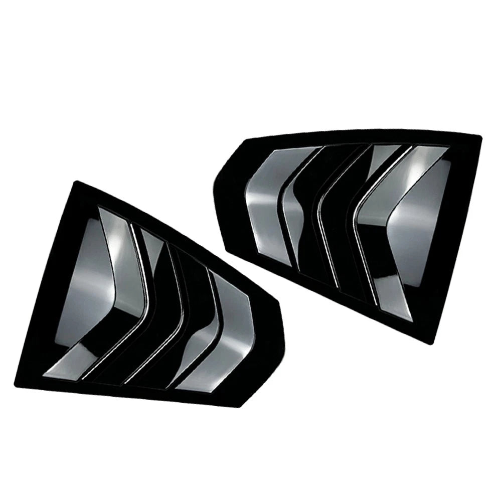 Glossy Black Rear Window Louver Shutter Cover Trim For BMW 3-Series G20 2019-23